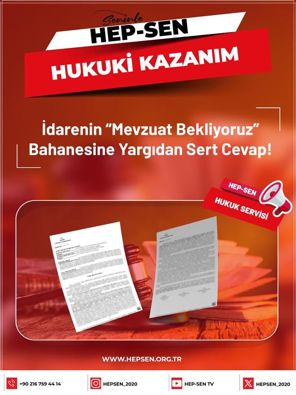 İdarenin "Mevzuat Bekliyoruz" Bahanesine Yargıdan Sert Cevap